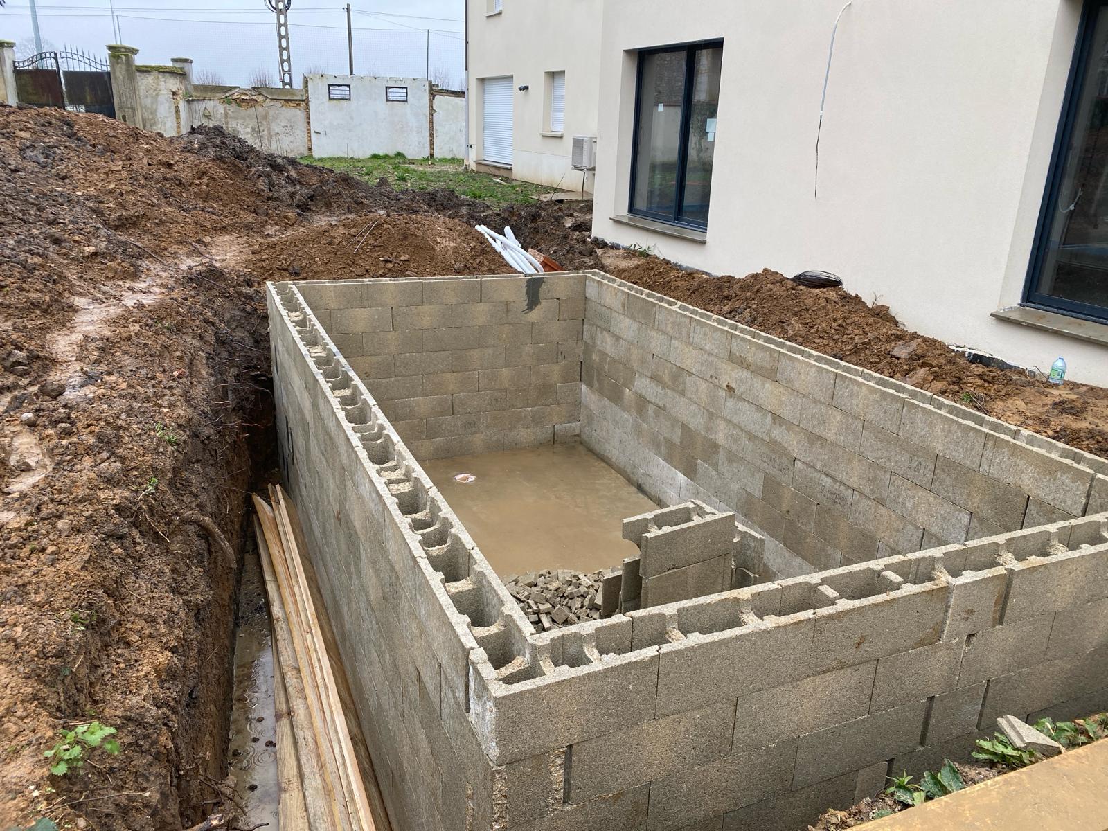 Élévation en parpaings