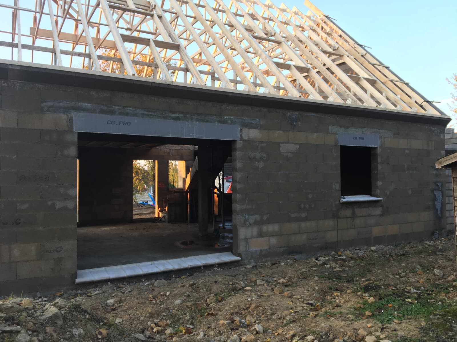 Gros œuvre avec charpente