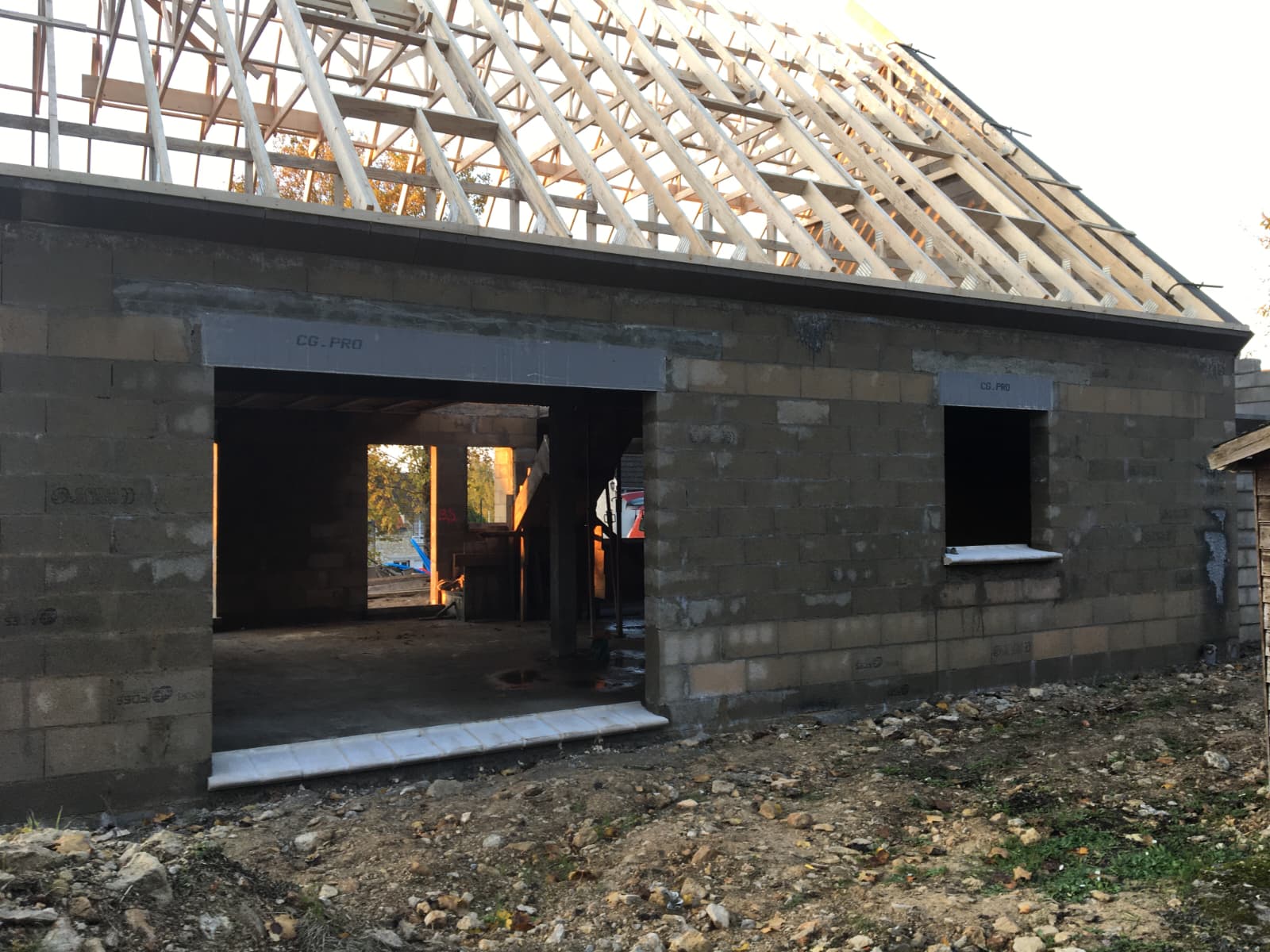 Structure R+1 parpaings