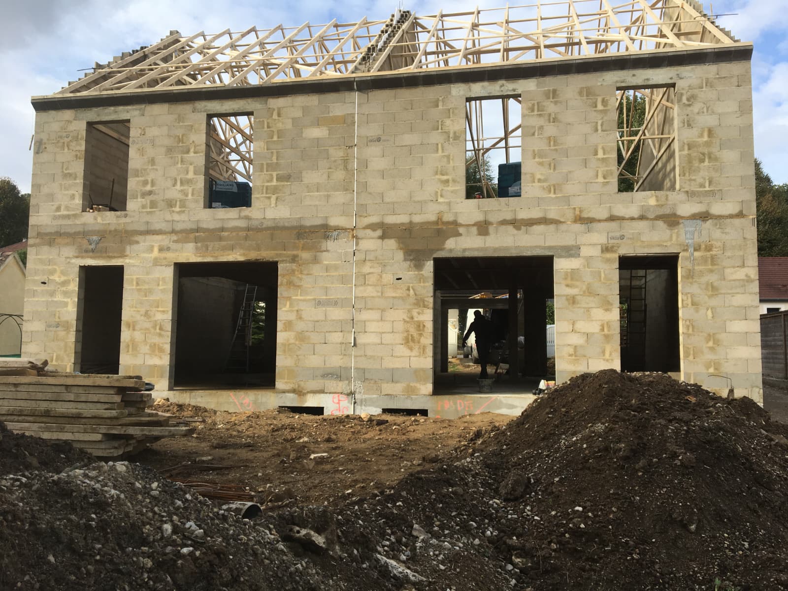 Élévation parpaings