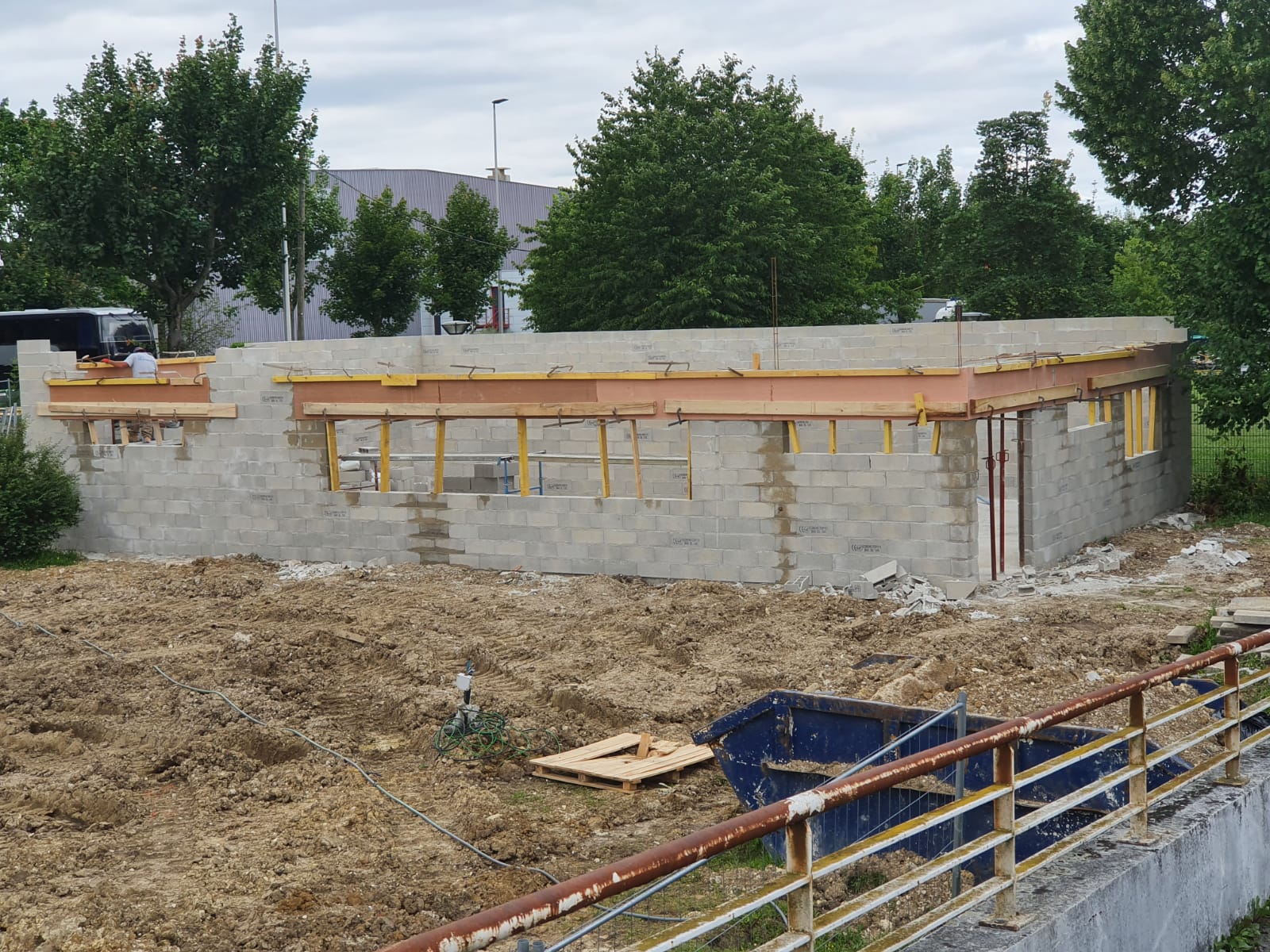 Élévation parpaings plancher