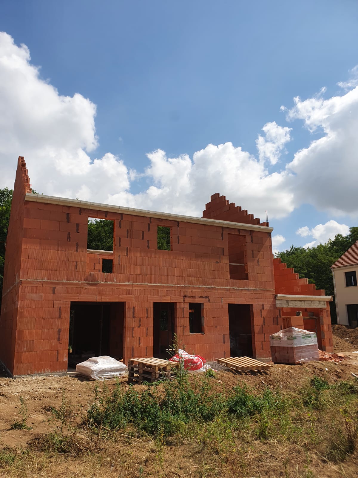 Élévation parpaings R+1